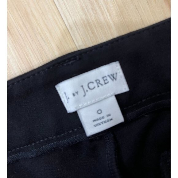 J by J. Crew Ponte Slim Work Pant Black 0 - Picture 2 of 4